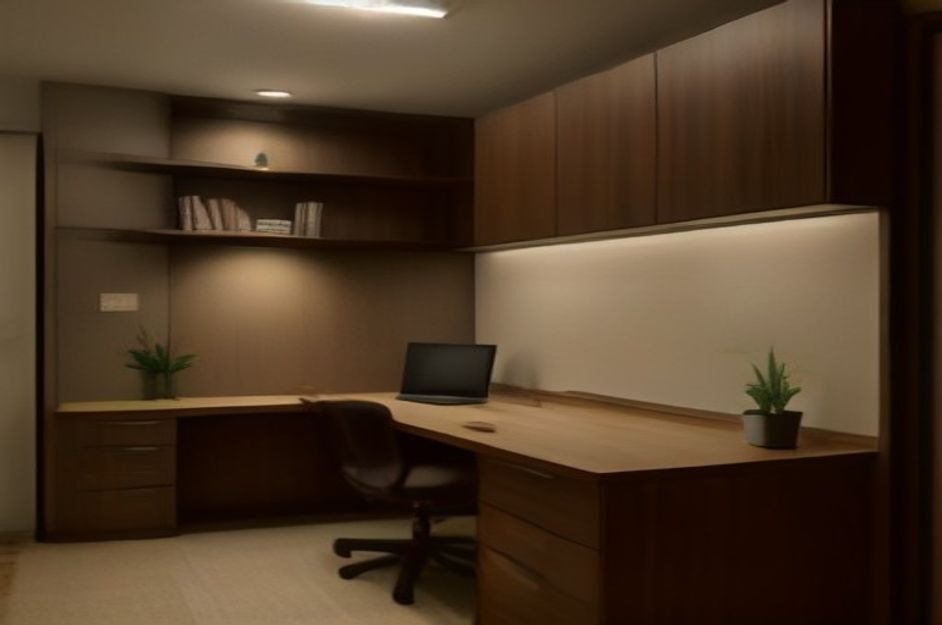 Premium Smart Home Office Workspace Design by Aanganshobha