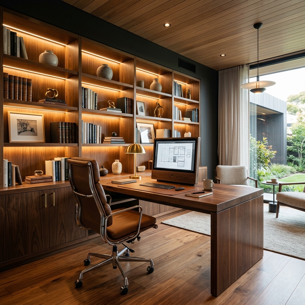 Premium Smart Home Office Workspace Design by Aanganshobha
